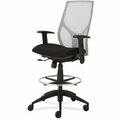 9To5 Seating Midbk Stool, Synchro, Hgt-adj T-Arms, 25inx26inx45-55-1/2in, WE/ON NTF1468Y1A8M301